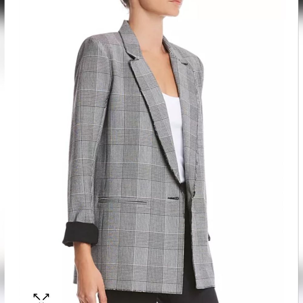 Bailey 44 Rough Around The Edges Plaid Boyfriend Blazer Size Medium - Picture 13 of 14